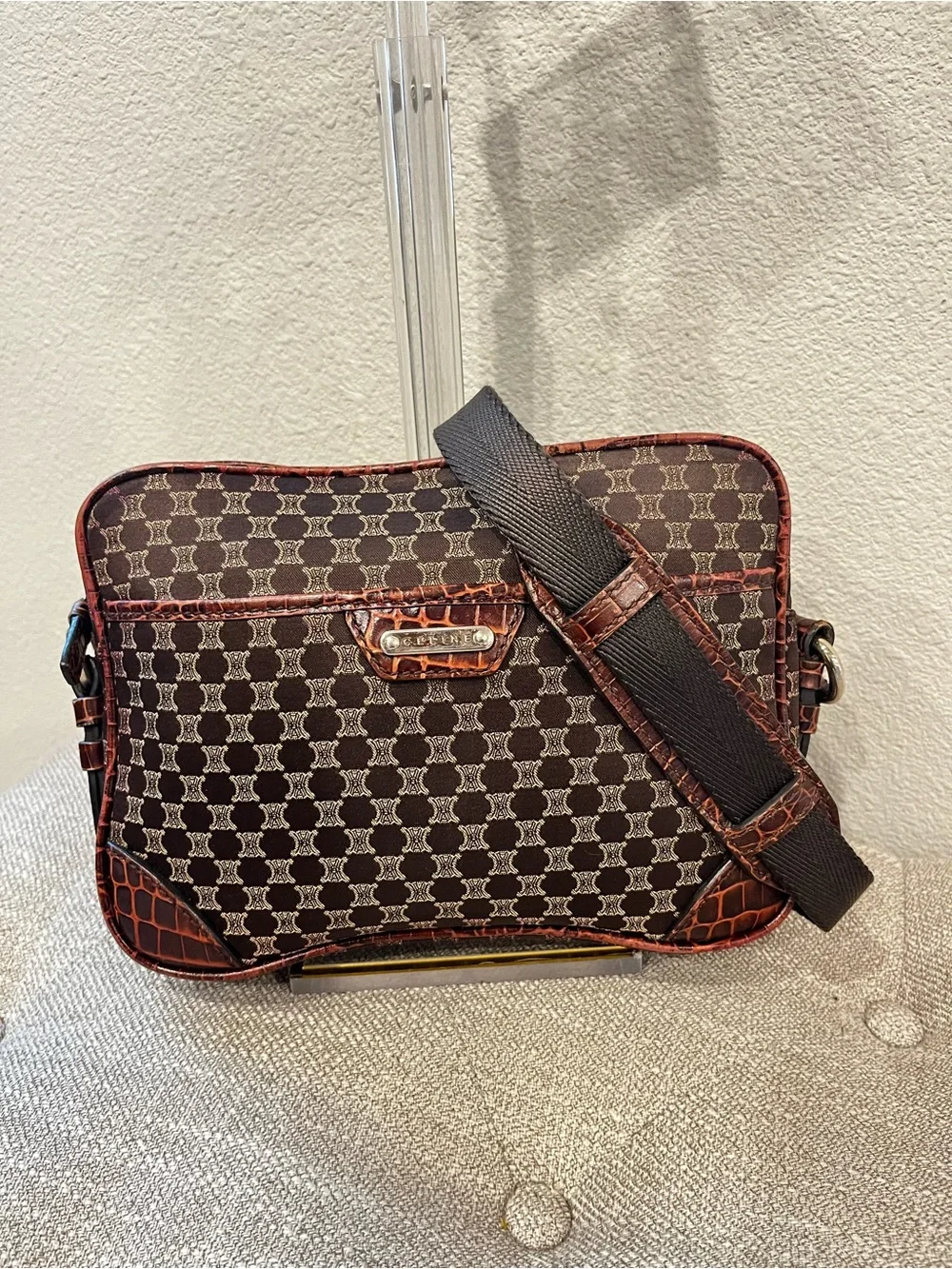 CELINE MACADAM VINTAGE UNISEX CROSSBODY BAG